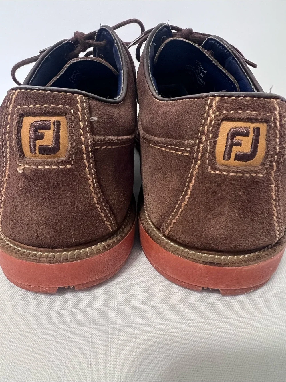 FootJoy Brown Suede Leather Club Casual Spikeless Golf Dress Shoes Size 11.5